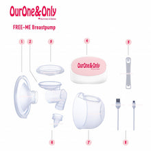 Load image into Gallery viewer, FREE-ME Wearable Breastpump with 4 FREE Standard Neck Storage Bottles
