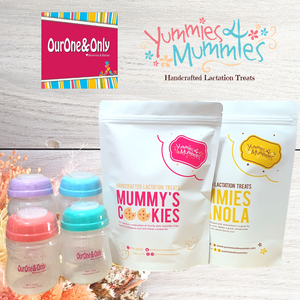 Yummies4mummies & OurOne&Only - Storage Bottles + Lactation Cookies / Lactation Granola Bundle