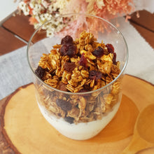 Load image into Gallery viewer, Granola with almond, walnut, cranberries &amp; raisins. No sugar added with only honey as the natural sweetener.
